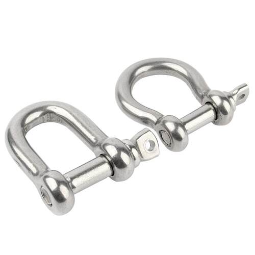 304不锈钢弓型卸扣船用D型起重吊钩U形马蹄卡扣M4M5M6M8M10-M16