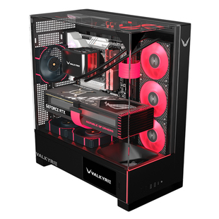 VK瓦尔基里VK03TOU海景房无立柱玻璃侧透360水冷屏显ATX电脑机箱