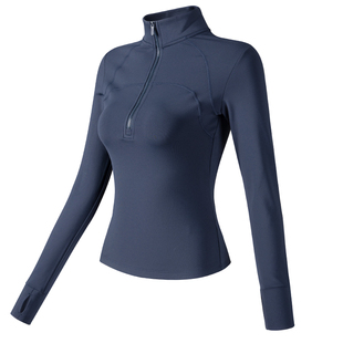 健身女孩加绒瑜伽服紧身显瘦运动长袖专业普拉提训练上衣2025秋冬