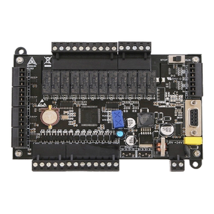 国产领控PLC工控板兼容FX3U-14MR/MT32 48 8轴温度称重模拟量LK3U