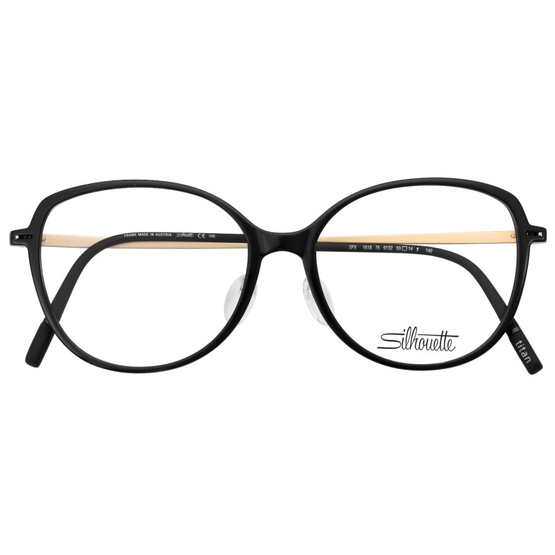 诗乐眼镜框女款纯钛超轻复古猫眼时尚全框小脸近视小框眼镜架1618