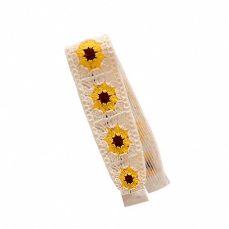 针织魔术贴头发贴宽边发带女2025新款刺绣发箍发卡子洗脸头箍发饰