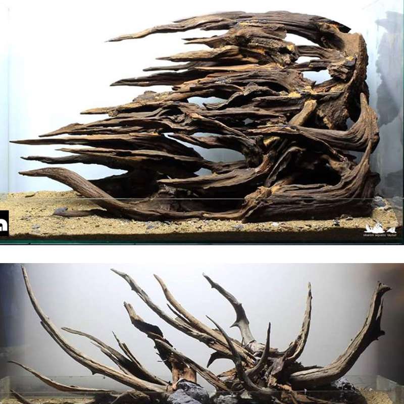 沉木枝条鱼缸造景装饰沉南美批发造景柚木条木紫缸沉骨架弯木条