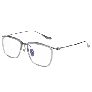 日系设计师透明titan板材近视眼镜框男款痞帅纯钛DTX106超轻大脸