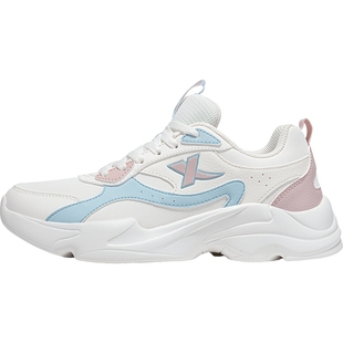 特步运动鞋女鞋2025新款冬季女士皮面防水官方旗舰店女款跑步鞋子