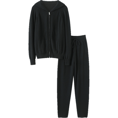 启超高端100%纯山羊绒套装