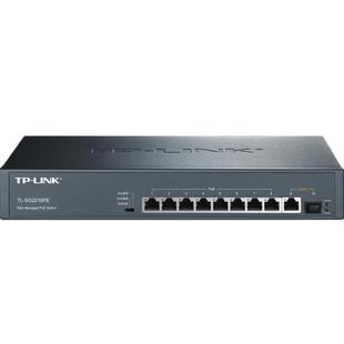 普联TP-LINK TL-SG2210PE全千兆10口PoE交换机远程云管理SFP光8口供电大功率120W网络监控电源国标VLAN机架式