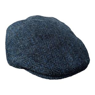 复古纯羊毛哈里斯鸭舌帽男女士条纹粗花呢Harris秋季时尚前进帽子