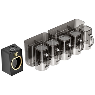 简约牙刷架免打孔壁挂牙刷杯洗手间多功能置物架牙膏刷牙漱口杯架