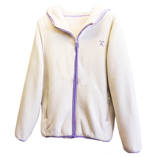 户外运动风撞色连帽摇粒绒加绒保暖防风百搭长袖休闲女装外套N025