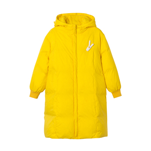 viciusss丸社女童加厚保暖羽绒服中长款连帽2025新款冬装外套上衣