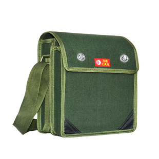 小号工具包加厚帆布木工微型维修包便携单肩斜跨零件包双层电工包