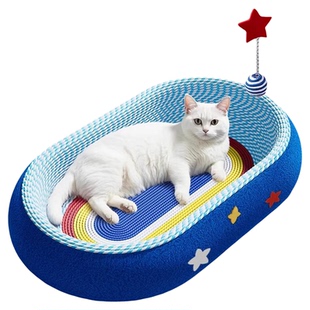 深陷猫抓板猫窝一体耐磨不易掉屑剑麻猫抓盆耐抓猫咪磨爪四季通用