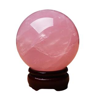 开运天然粉水晶球摆件粉色转运球卧室单身男女已婚