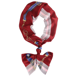 红色丝巾女2025新款长条小围巾颈饰领巾秋冬季新年中国红搭配衬衫