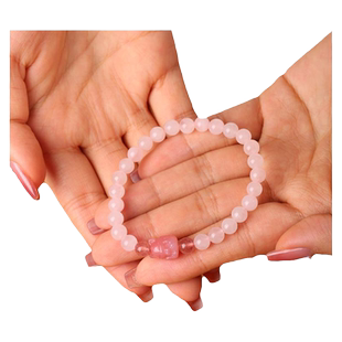 灵机麦玲玲狐狸粉水晶玛瑙手链女手串草莓晶单身手串2026年吉祥物