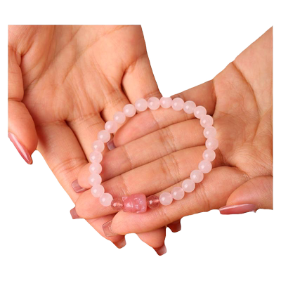 灵机麦玲玲狐狸粉水晶玛瑙手链女手串草莓晶手链女款2026新款