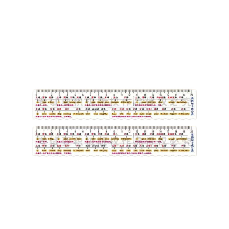 原创英语代词速记直尺学生高颜值知识点多功能辅助文具开学用品