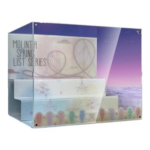 KGBOXpopmart泡泡玛特molly爆米花妹妹盲盒亚克力收纳展示盒透明