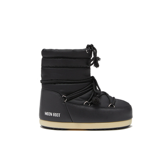 Moon Boot经典款男女同款不分左右黑色EVX 低帮尼龙雪地靴