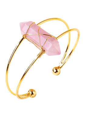 天然水晶手镯原石ins风