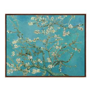新品梵高《杏花》杏花盛开现代客厅背景墙装饰画卧室餐厅油画挂画