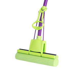 妙洁海绵拖把 家用吸水耐用结实挤水免手洗胶棉可伸缩滚轮式地拖