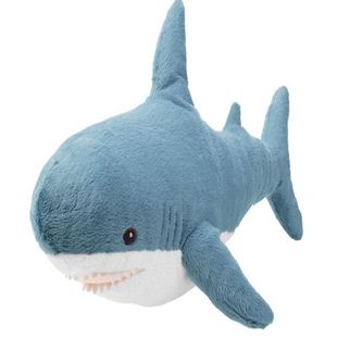 宜家布罗艾大鲨鱼公仔儿童毛绒鲸鱼睡觉抱枕网红礼物国内代购玩具
