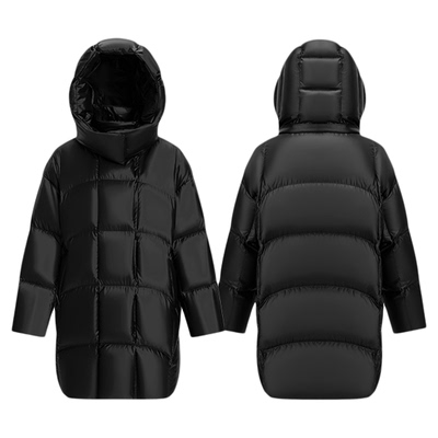 科鲁达云感静奢黑色鹅绒服