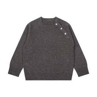 SABER-KIDS儿童亲子款100%山羊绒衫宝宝毛衣女童男孩针织打底衫薄