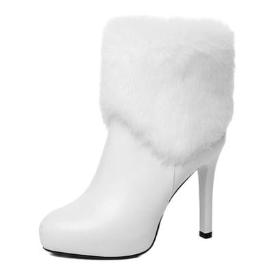 秋冬加绒短靴头层牛皮气质马丁靴