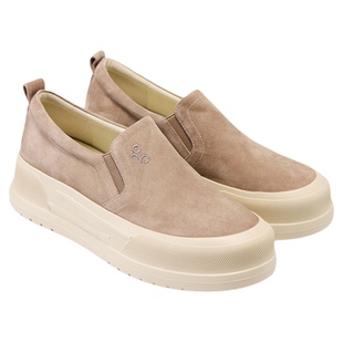 fed增高厚底鞋春季新款女鞋绒面单鞋真皮休闲鞋女款S1222-YAB038