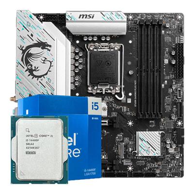 英特尔i5-14400F散片盒装CPU搭铭瑄 微星B760M H610M主板套装