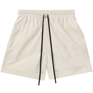IT Nanushka女装休闲短裤新品简约日常松紧腰纯色卷边短裤2472X