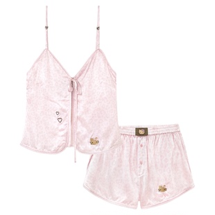 tbh野兽派家居Hello Kitty真丝吊带短裤家居服套装睡衣女礼物