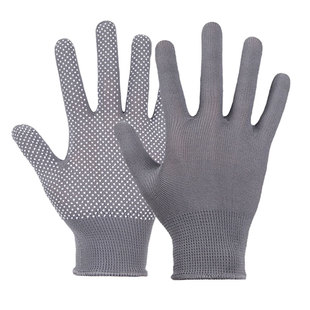 劳保手套薄款防滑尼龙点胶耐磨夏季干活透气防晒工作男女轻薄橡胶