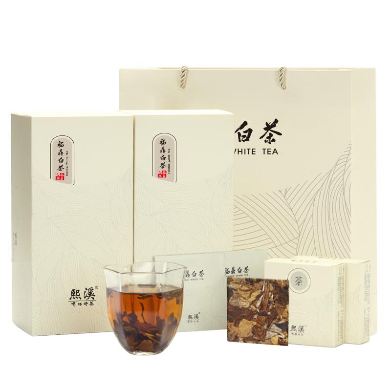 熙溪白茶2015年寿眉福鼎白茶老寿眉方片茶老白茶礼盒装茶叶送礼