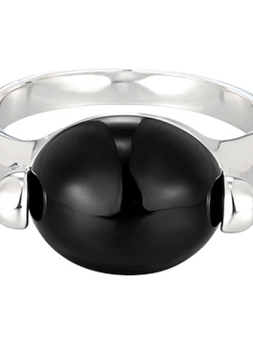 情绪波动925银天然玛瑙女戒