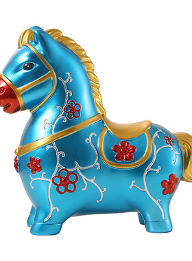 中式马摆件客厅玄关装饰生肖马