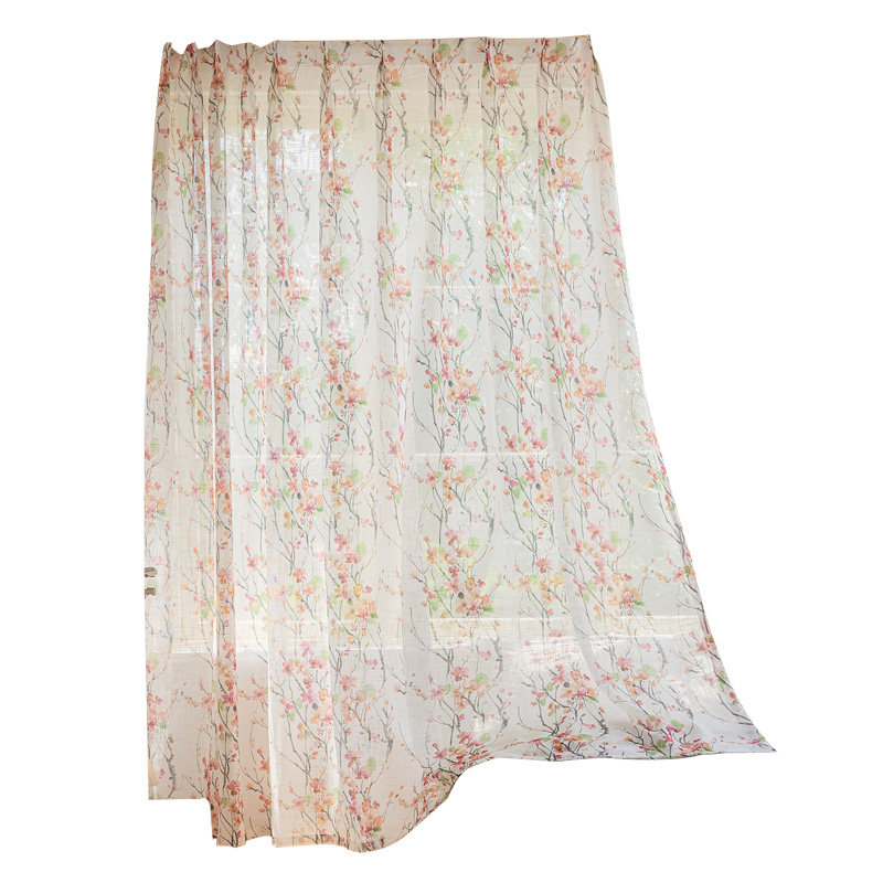 美式乡村田园风卧室碎花纱帘浪漫窗帘阳台复古小清新印花韩式公主