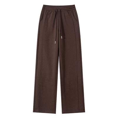 高档不缩水不褪绵羊毛直筒阔腿裤