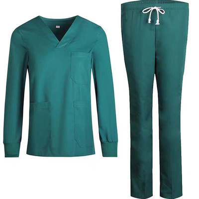 手术室长袖纯棉刷手服套装