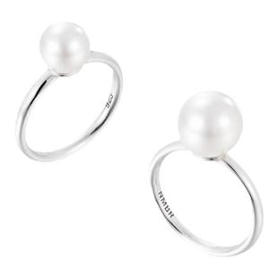 韩代numbering施华洛珍珠戒指925银简约小众设计极简法式优雅高级