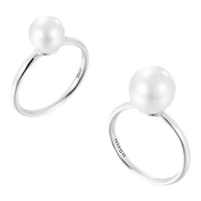 numbering女纯银日韩戒指珍珠