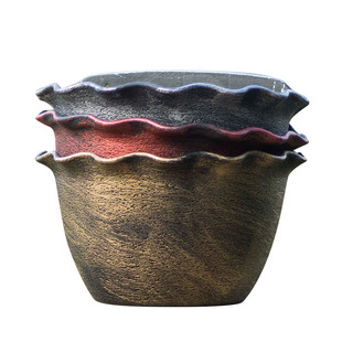 复古壁挂花盆加厚塑料绿萝多肉吊兰盆创意挂壁吊篮盆半圆挂式花盆