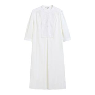 蒲PUKKA度假连衣裙女夏季宽松休闲绣花中长款裙子