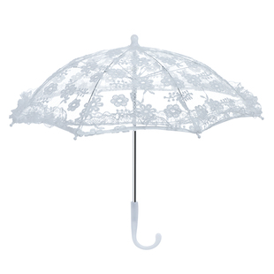 白色蕾丝花边镂空小洋伞摄影拍照伞女孩舞蹈道具复古装饰工艺伞