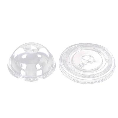pet一次性98口径冷饮杯盖平盖高盖92半圆盖直饮盖奶茶咖啡盖商用