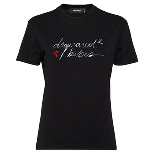 DSQUARED2/D2次方  女士圆领时尚棉质T恤上衣