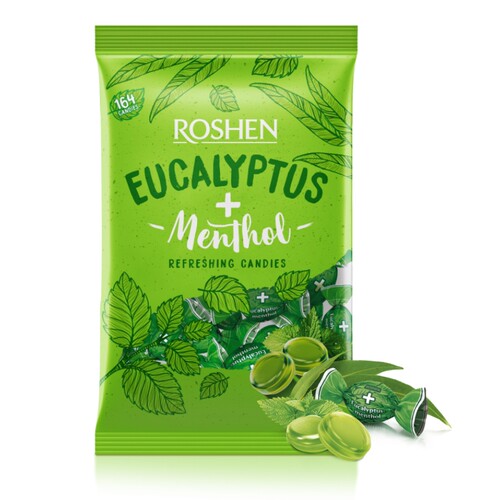 ROSHEN如胜丨EUCALYPTUS-MENTHOL碧冰清怡糖果500g袋装桉叶薄荷味